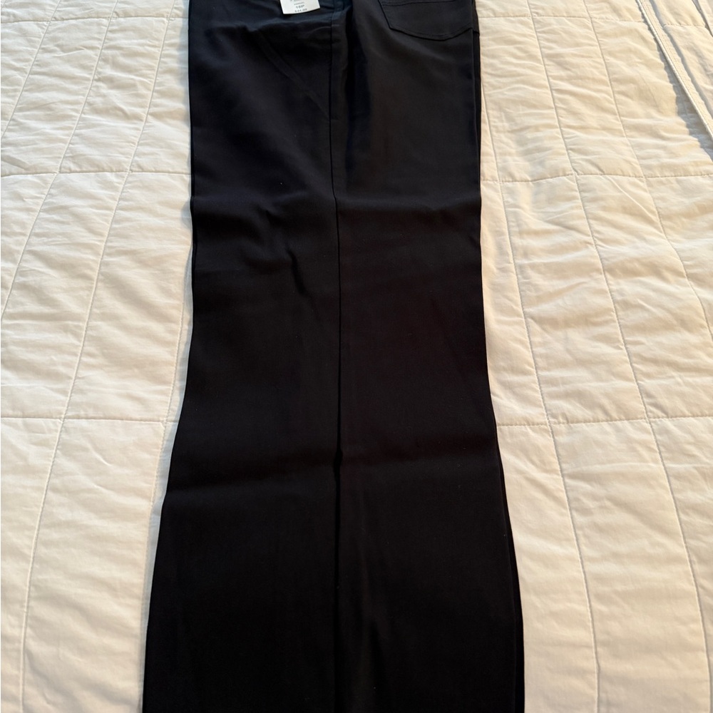 Alia Elegant Black Straight Leg Trousers